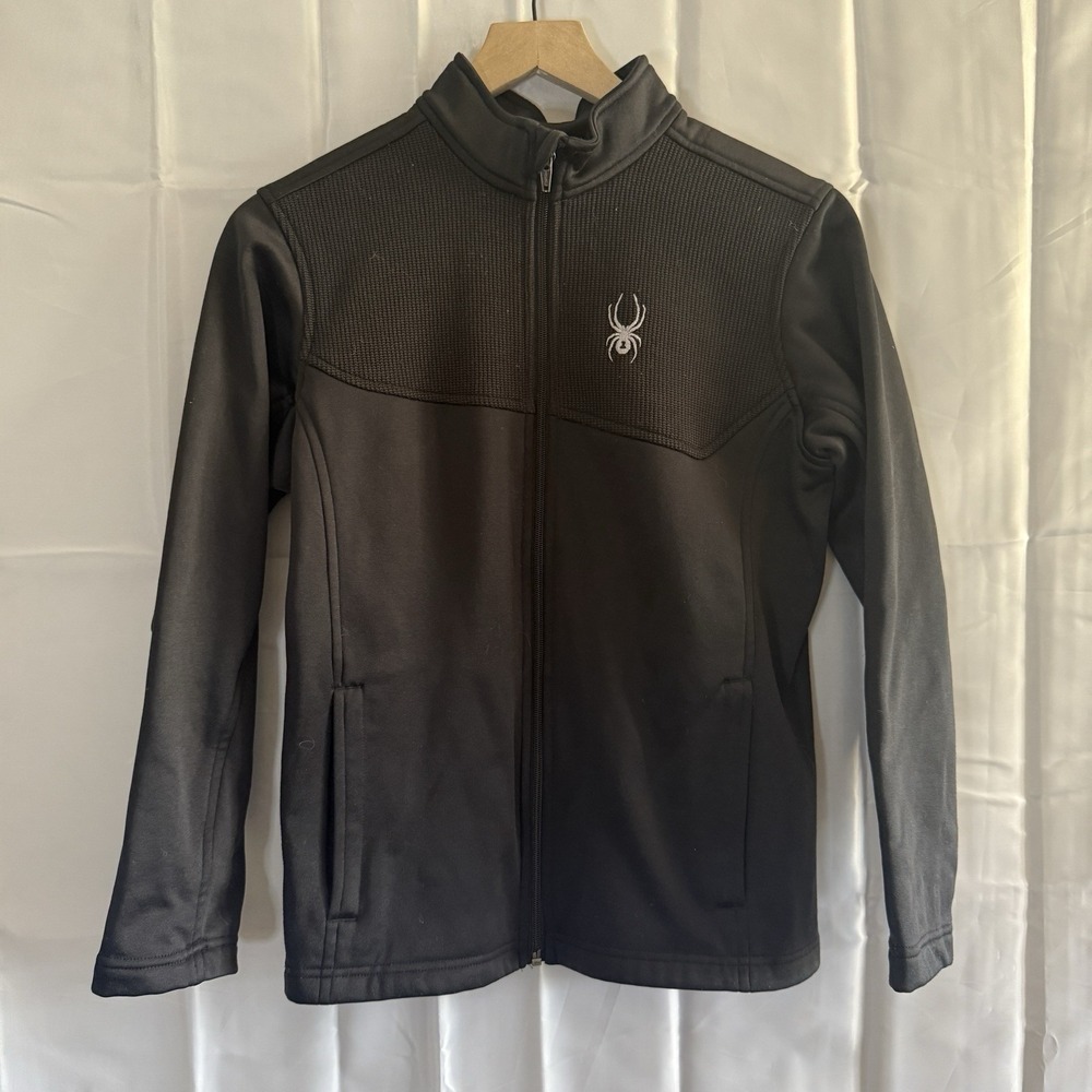 Spyder Womens L 14/16 Full Zip Jacket Coat Black